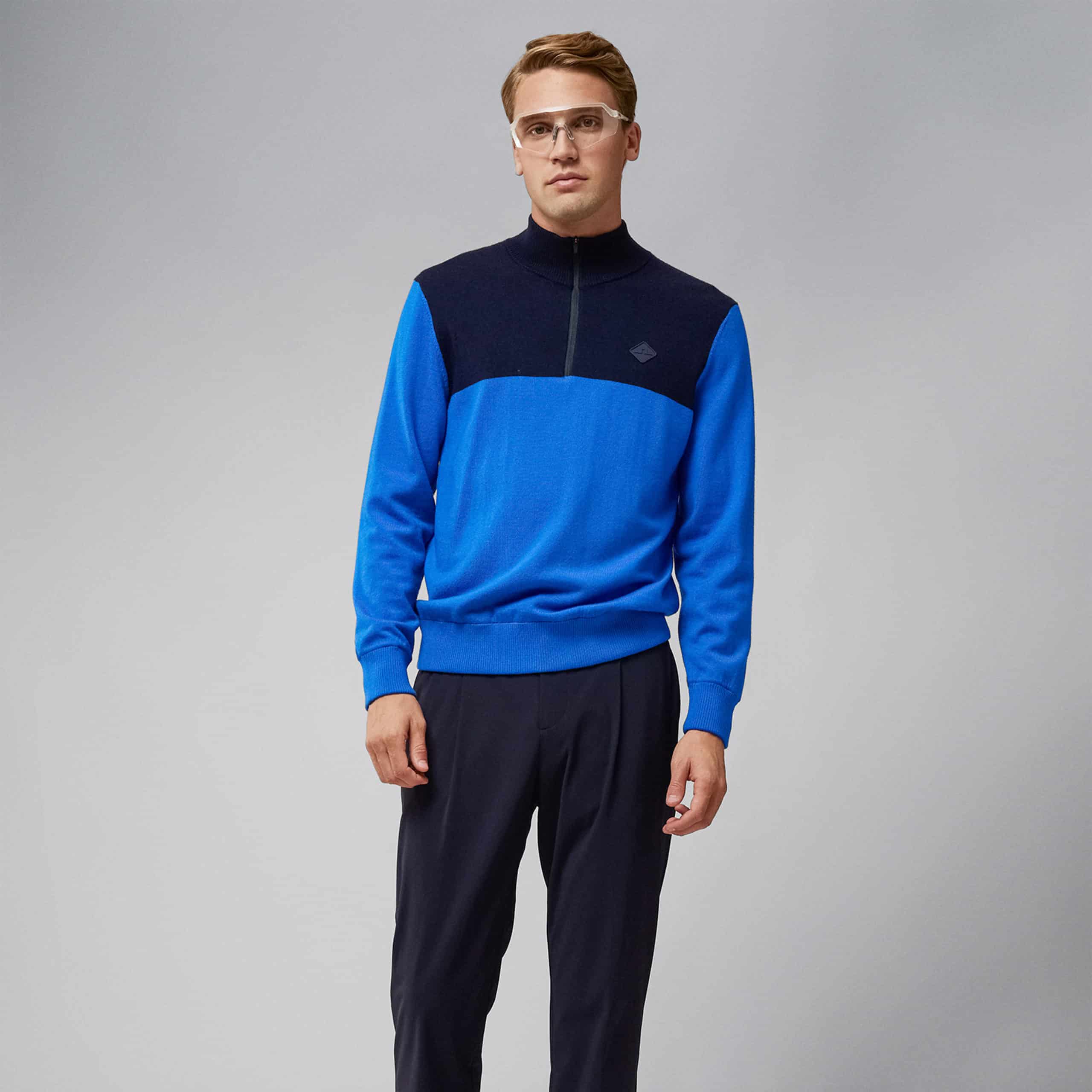 J Lindeberg Jeff Golf Windbreaker Sweater Nautical Blue